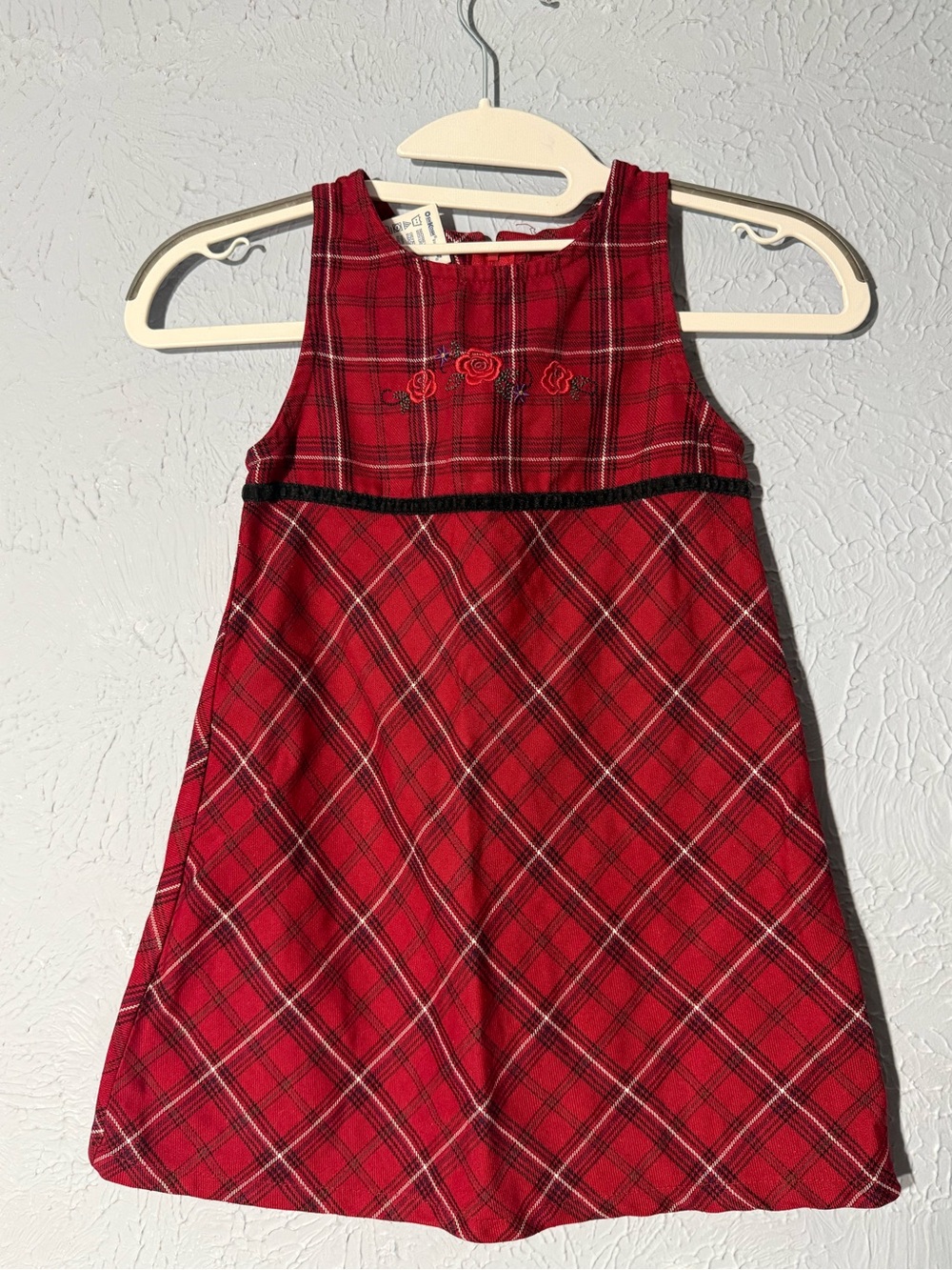 Vintage OshKosh B'gosh Red Plaid Sleeveless Dress
